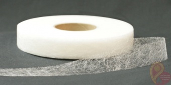 Лента нетканая термоклеевая 30 мм (1 руло ≈100 м) белая фото